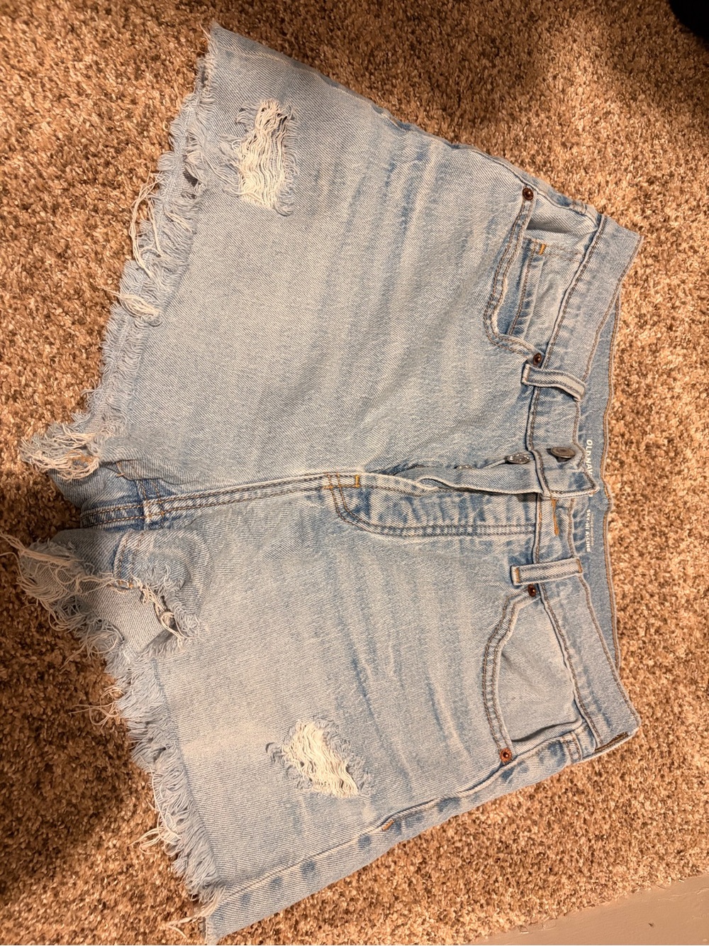 Old Navy Light Blue Distressed Denim Shorts